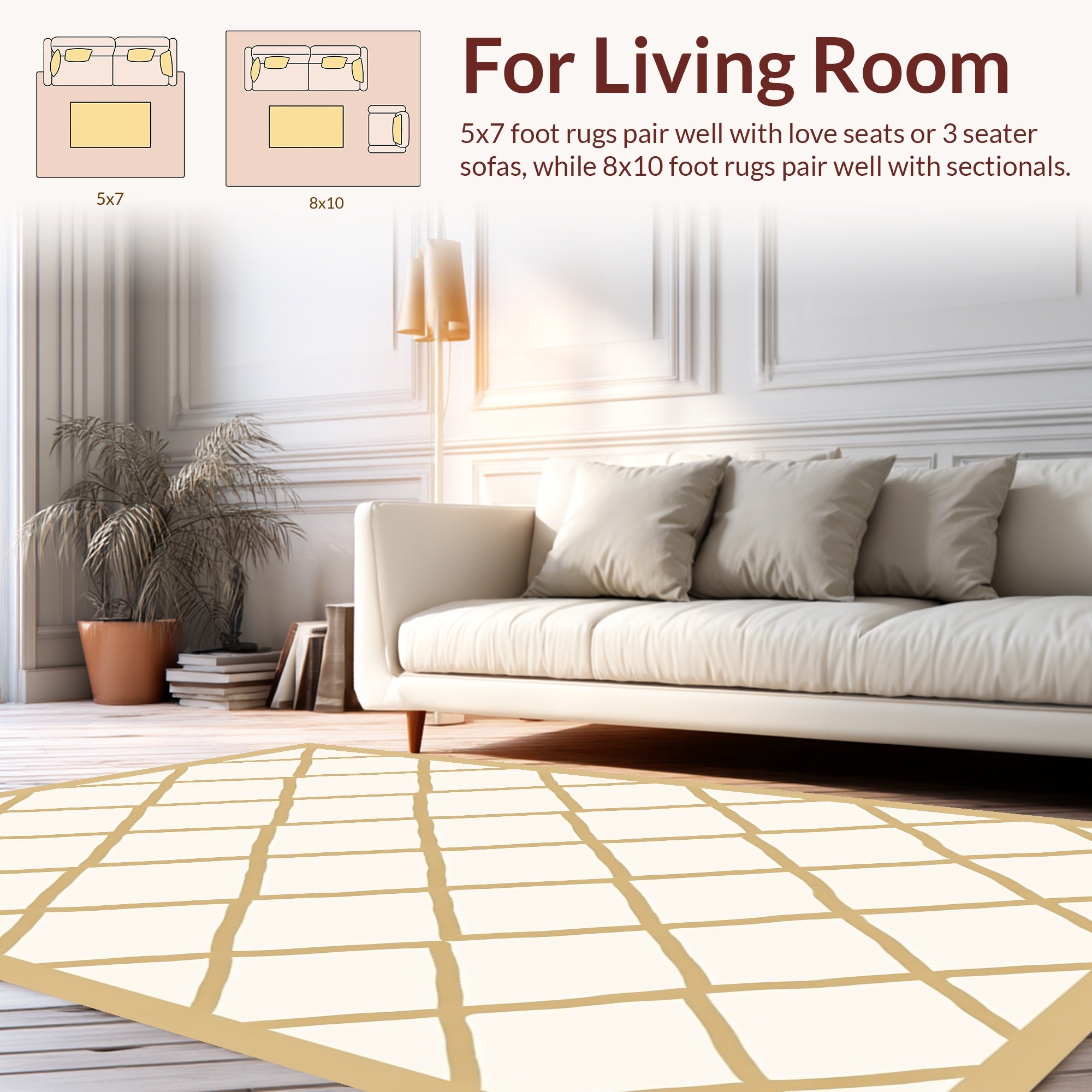Dijon Lattice Pattern Rug