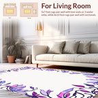 Floral Vines With Purple Hues Rug