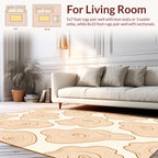 Organic Wood Grain Pattern Rug
