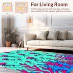 Pink Jellyfish Coral Pattern Design Rug