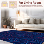 Abstract Swirling Lines Pattern Design Rug