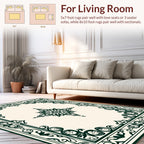 Elaborate Floral Border With Center Medallion Rug