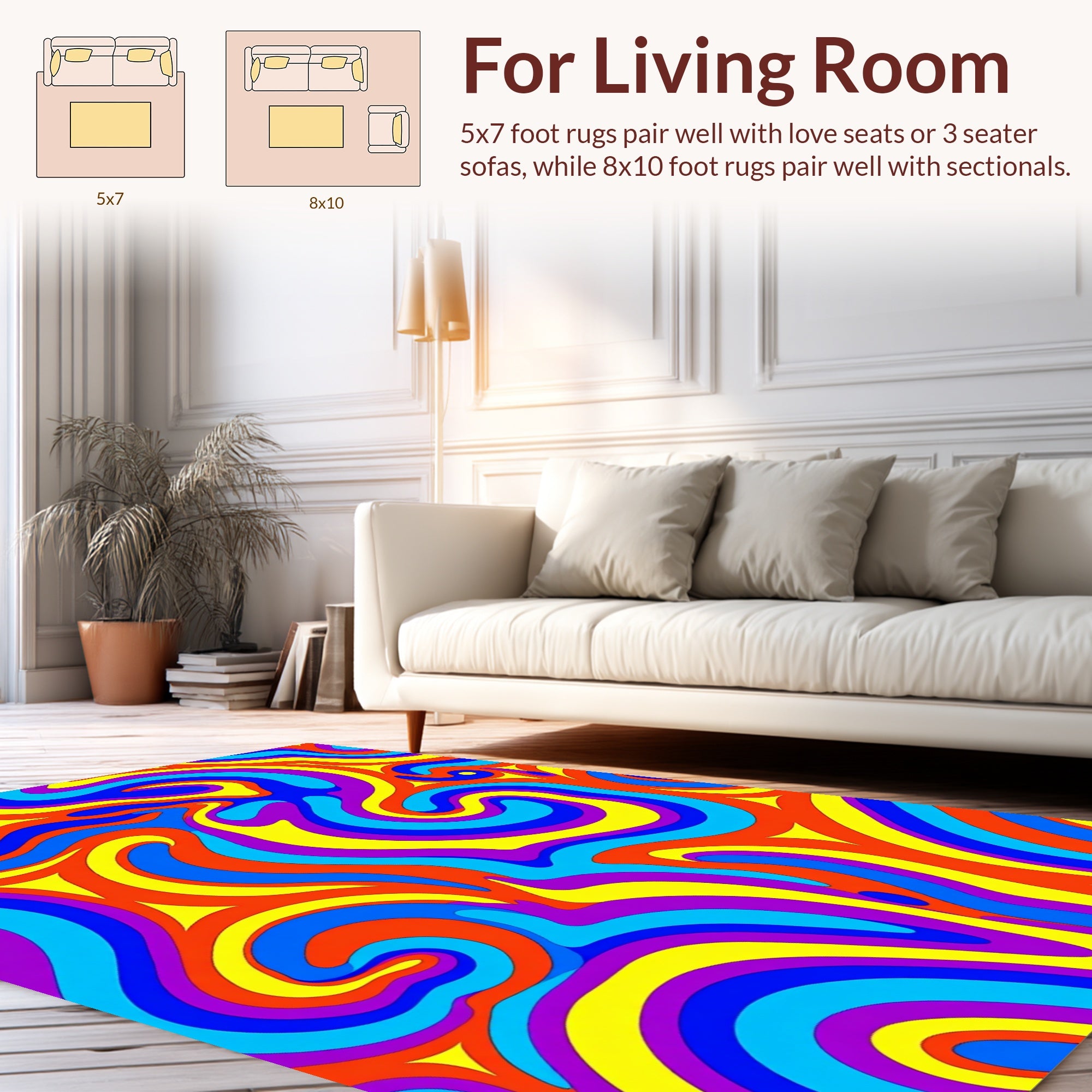 Vibrant Swirls And Shapes Rug