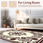 Classic Floral Medallion Dark Pattern Rug