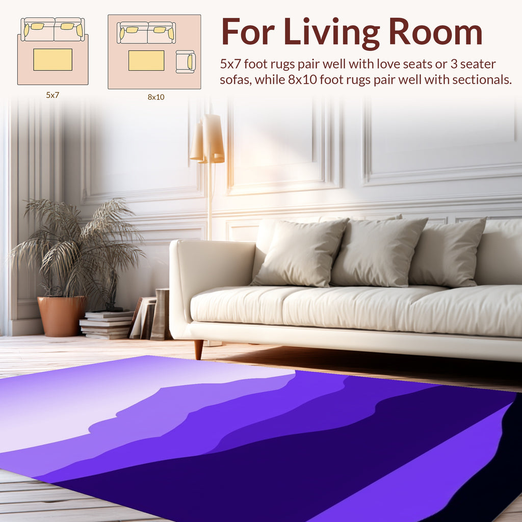 Amethyst Mountain Gradient Layers Rug