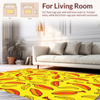 Vibrant Banana Pattern Accent Rug