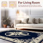 Classic Starburst Compass Design Rug