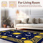 Celestial Sun and Moon Pattern Rug