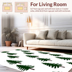Dark Green Pine Tree Pattern Rug