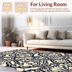Ornate Floral Flourish Pattern Rug
