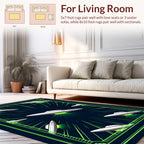 SciFi Flying Saucer Beam Pattern Rug