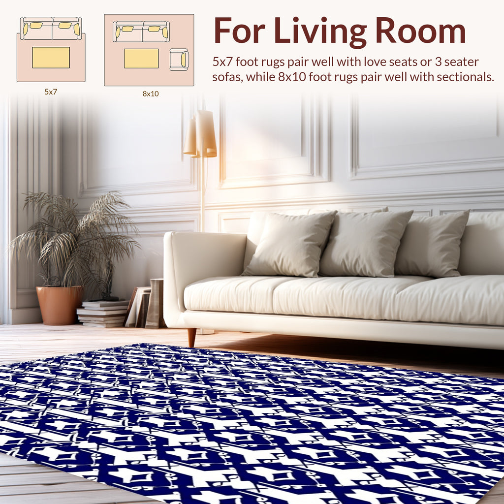 Art Deco Geometric Tribal Pattern Rug