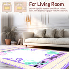 Music Notes and Guitars Pattern Rug