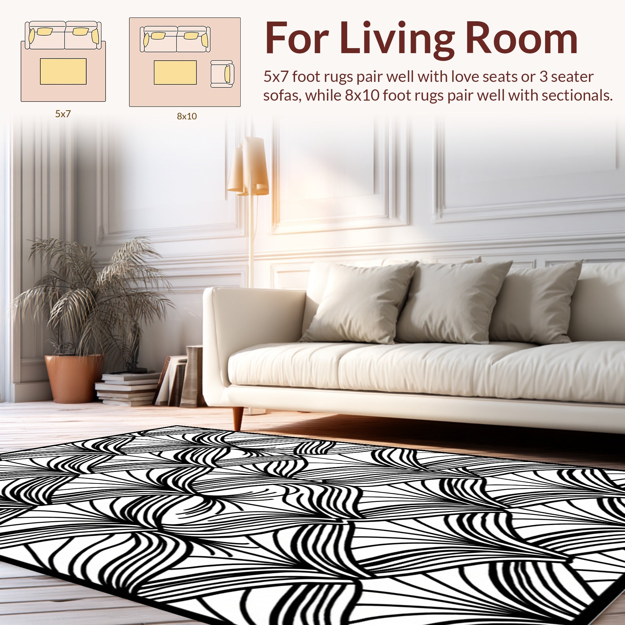 Art Deco Fan Pattern Rug