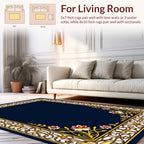 Ornate Floral Border Design Rug