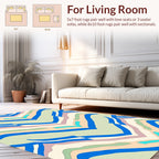 Interlocking Wave Pattern Rug