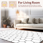 Geometric Irregular Hexagon Pattern Rug