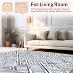 Abstract Geometric Labyrinth Pattern Rug