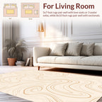 Soft Warm Swirl Pattern Design Rug