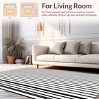 Bold Vertical Line Pattern Rug
