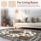 Intricate Floral Medallion Pattern Rug