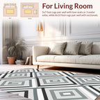 Geometric Diagonal Diamond Pattern Rug