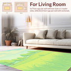 Whimsical Green Hillside Treescape Rug