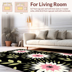 Bold floral pattern with pink centers Rug