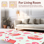 Sweet Hearts And Cupcakes Pattern Rug