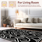 Bold Abstract Geometric Wildlife Pattern Rug
