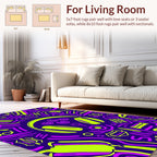 Bold Lime And Magenta Abstract Pattern Rug