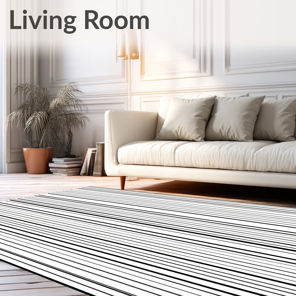 Bold Vertical Striped Design Rug