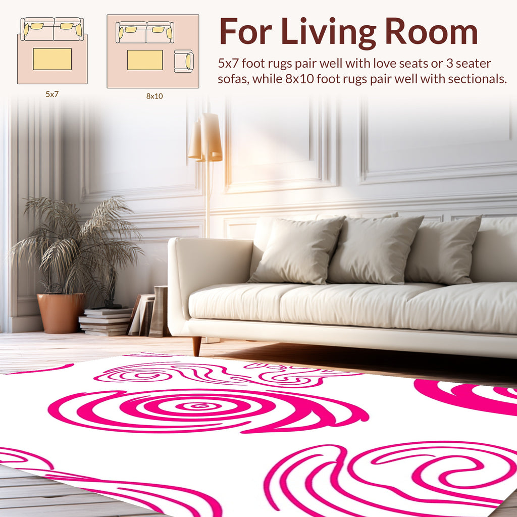 Abstract Swirl Pattern Design Rug