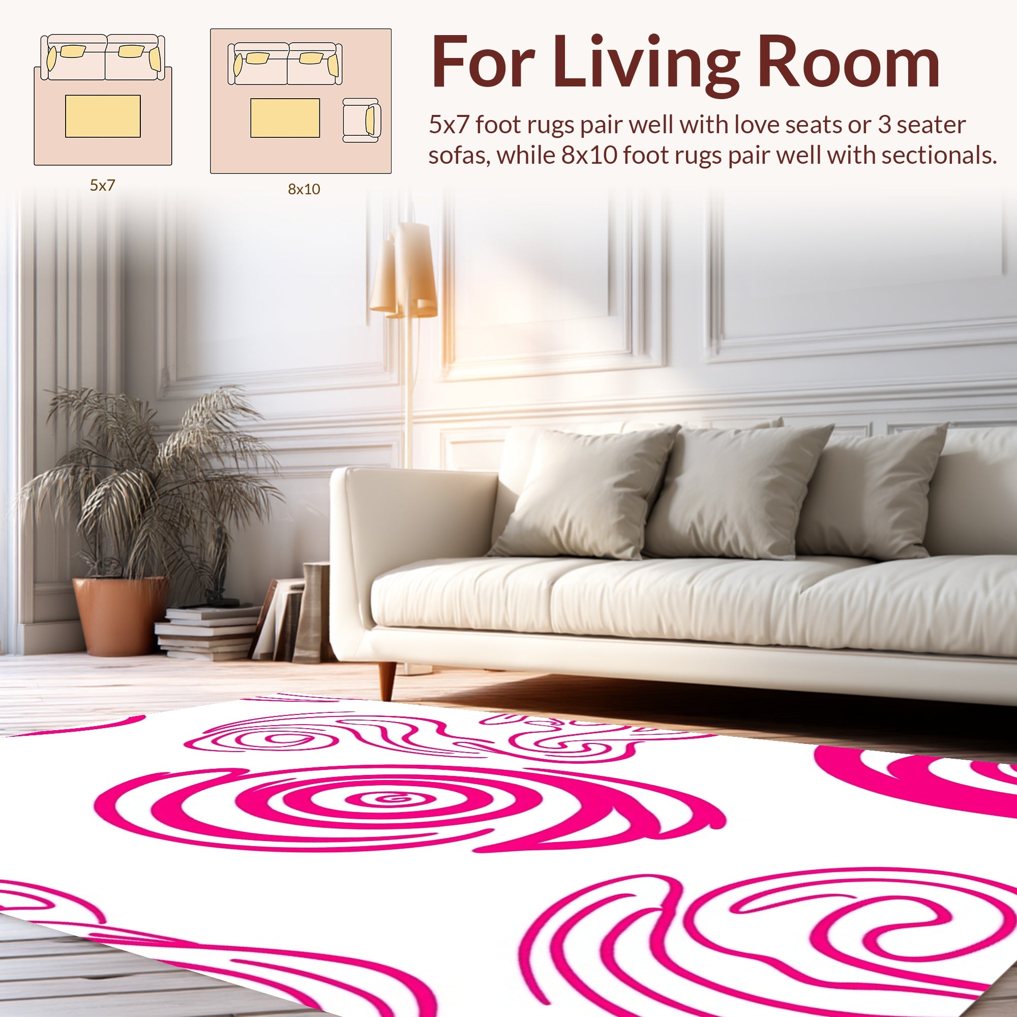 Abstract Swirl Pattern Design Rug