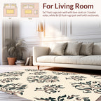 Classic Flourish Swirl Pattern Design Rug