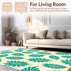Tropical Leaf Pattern Rug