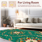 Art Nouveau Floral Medallion Pattern Rug