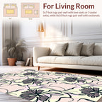 Abstract Floral Whimsical Pattern Design Rug