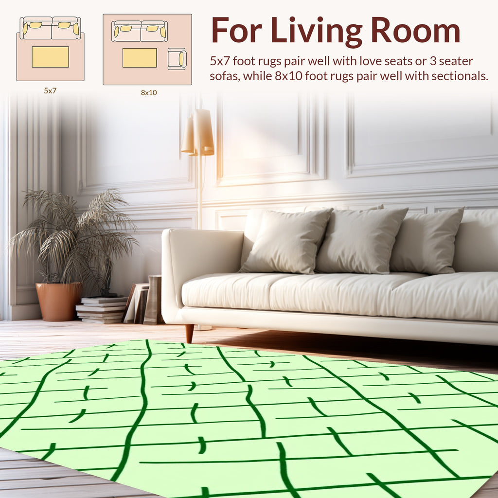Abstract Intersecting Lines Pattern Rug