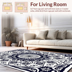 Elegant Mandala Floral Patterned Rug