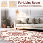 Ornate Floral Patterned Scrollwork Rug