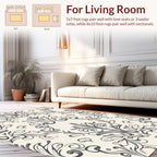 Classic Scrollwork Floral Pattern Rug