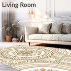 Ornate Mandala Medallion Pattern Rug