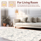 Elegant Scrollwork Floral Pattern Design Rug