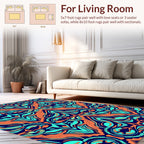 Vibrant Surreal Organic Pattern Rug