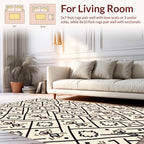 Tribal Folk Art Geometric Pattern Design Rug