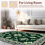Elegant Floral Scrollwork Patterned Rug