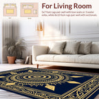 Intricate Sunburst Mandala Design Rug
