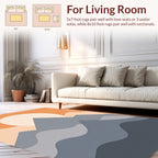 Minimalist Mountain Sun Design Rug