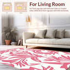 Bold Pink Floral Art Nouveau Pattern Rug